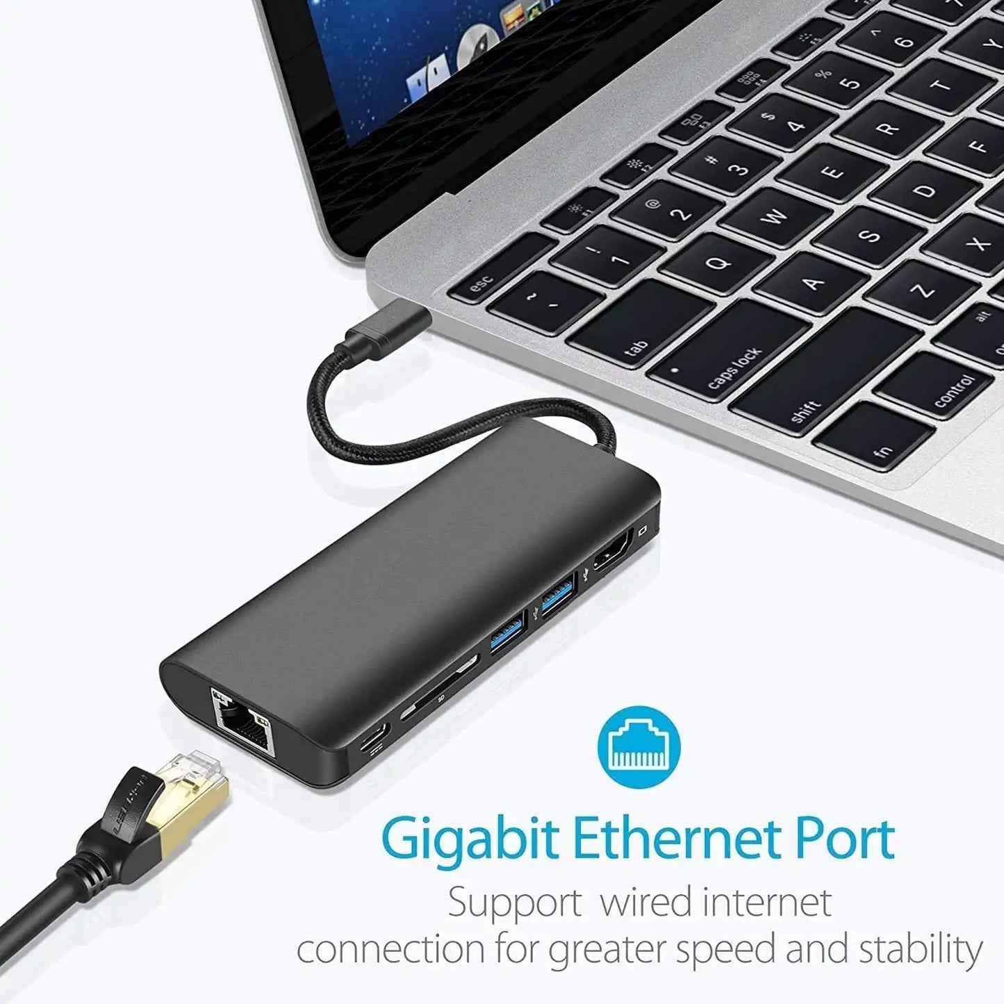 Onten USB Type-C Hub 6 in 1 Multifunction Dock Station - OT-9591S