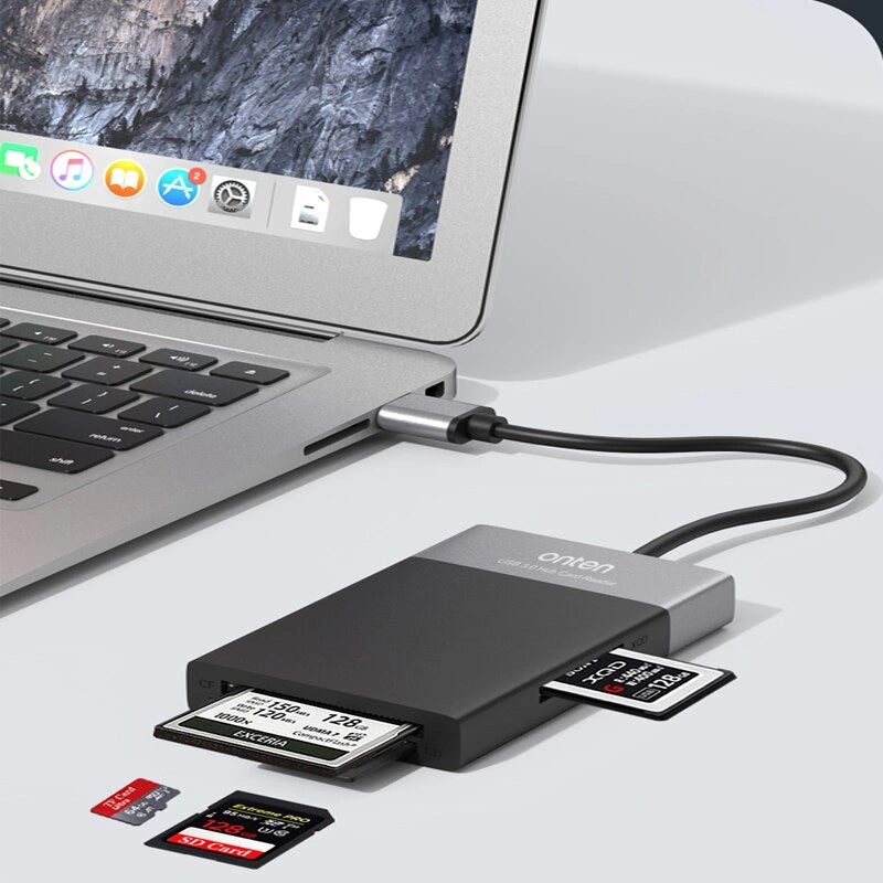 Onten 6 in 1 Multi Function Card Reader (2 USB 3.0, XQD, CF, SD, Micro-SD)