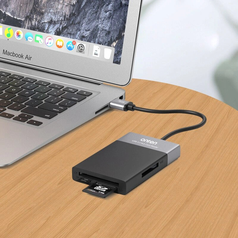 Onten 6 in 1 Multi Function Card Reader (2 USB 3.0, XQD, CF, SD, Micro-SD)