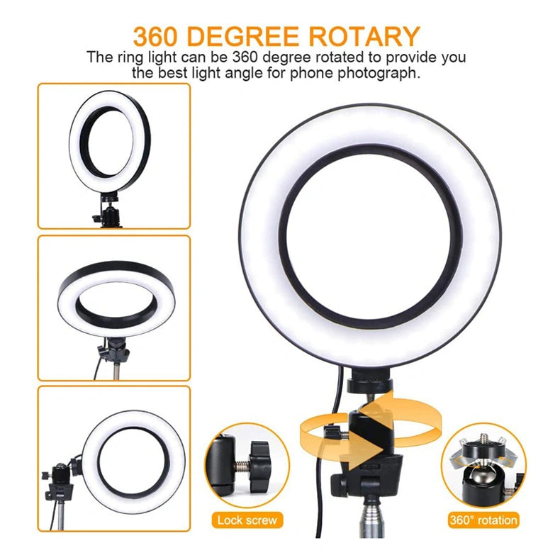 Vidpro RL-10 10" Inch LED Ring Light Kit with Mini Tripod and Ball Head