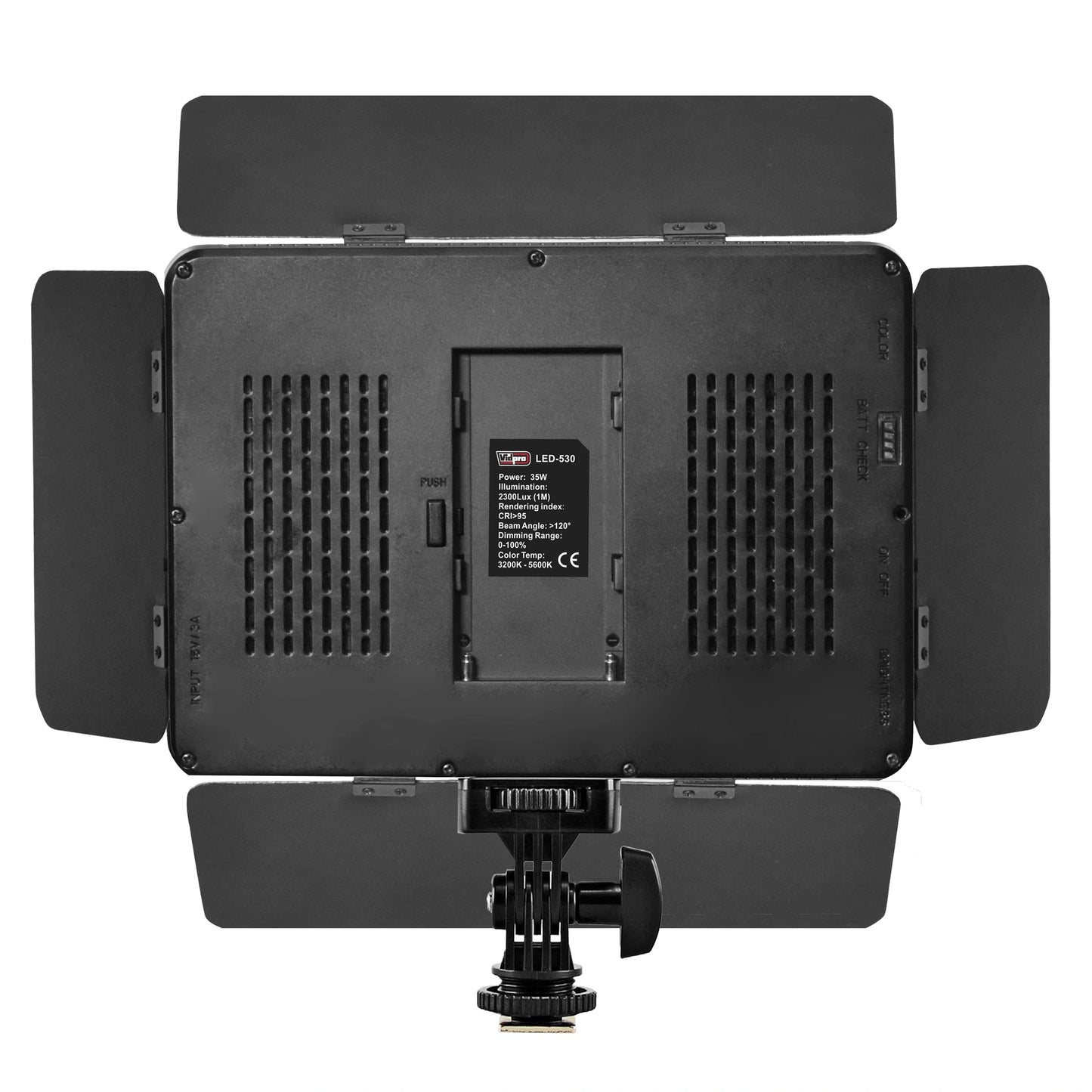 Vidpro Model LED-530 Professional On-Camera 528 LED Varicolor Photo and Video Light Kit