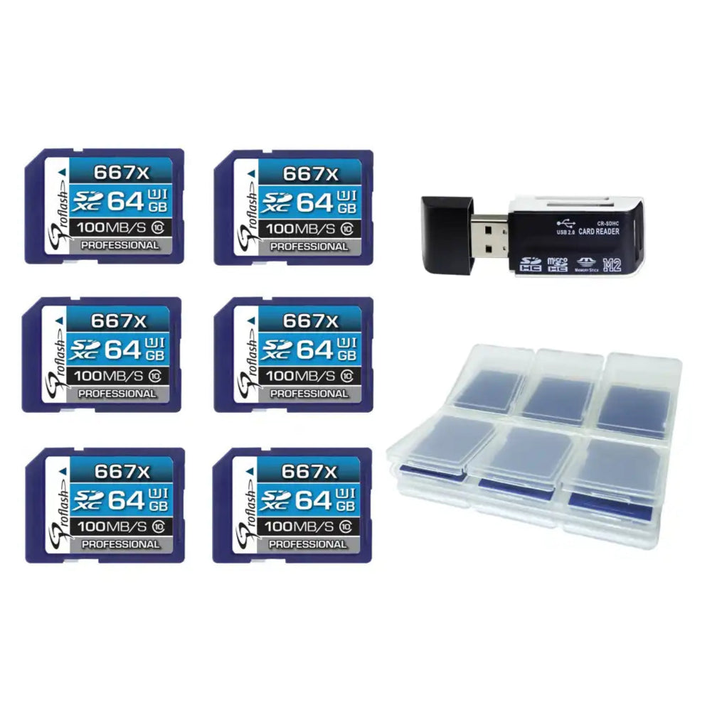 Proflash Memory Card SDXC 64GB 2 Pack Class 10 USH-I U1100 MB/s / 7827-6