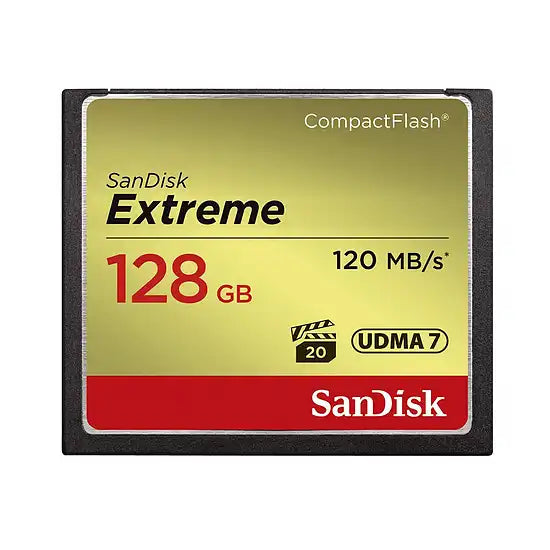 SanDisk 128 GB Extreme CompactFlash Memory Card 120MB/s UDMA-7  /  SDCFXSB-128G