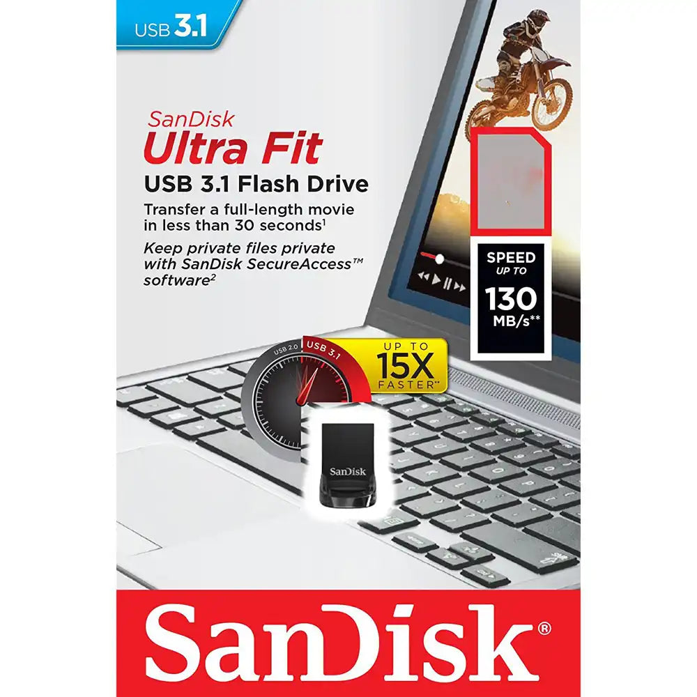 SanDisk Ultra Fit USB 3.1 Flash Drive (SDCZ430) 64GB