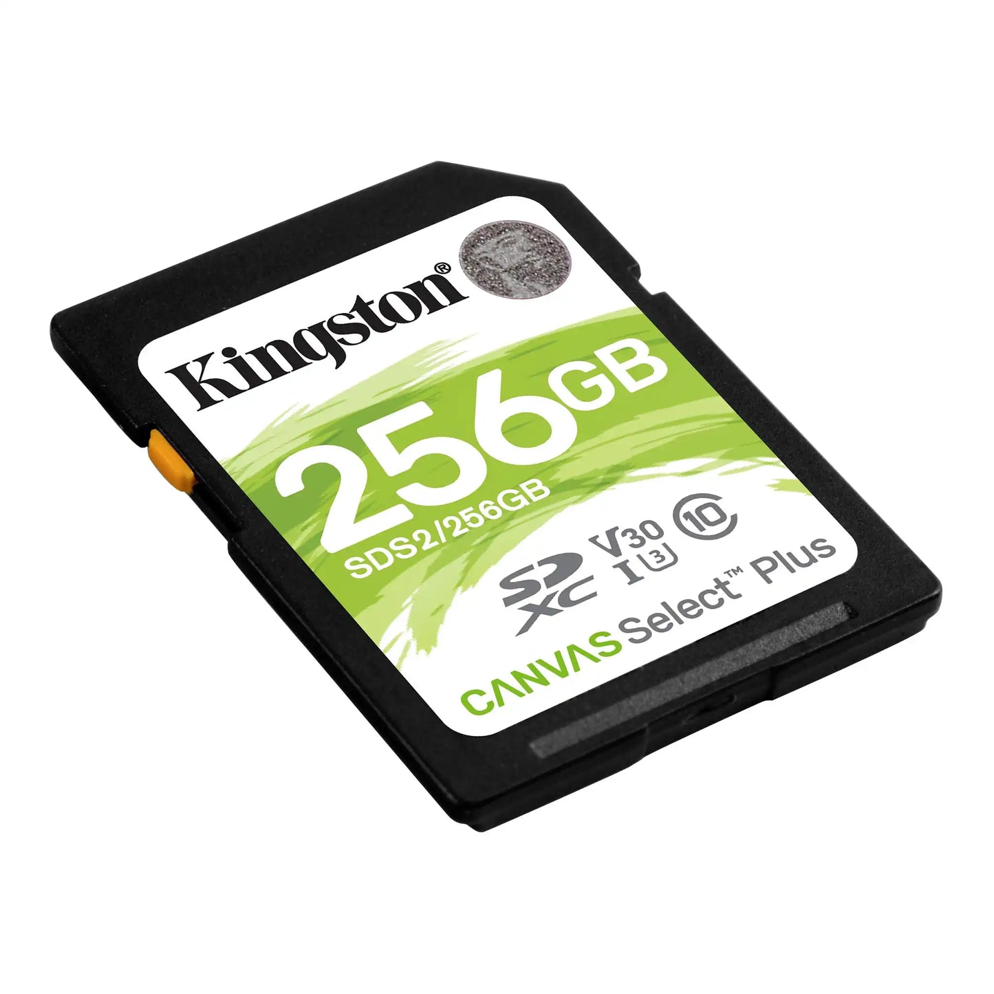 Kingston 256GB SDXC Memory Card – Canvas Select Plus, Class 10, UHS-I U3 V10, 100MB/s (SDS2-256GB)