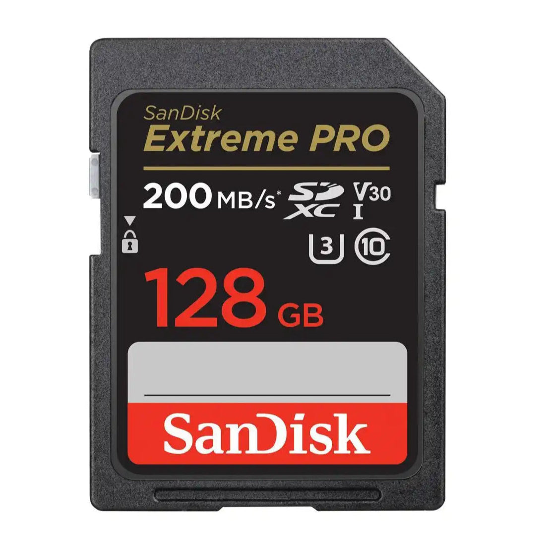 Carte mémoire SanDisk Extreme PRO SDXC UHS-I 128 Go – Lecture 200 Mo/s, U3, V30, Classe 10 (SDSDXXD-128G-GN4IN)