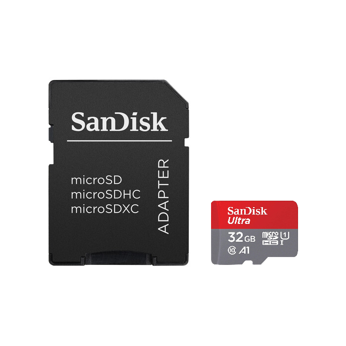 SanDisk Ultra Micro SDXC Card with SD Adapter, 32GB, A1, Class 10, Read: 120MB/s