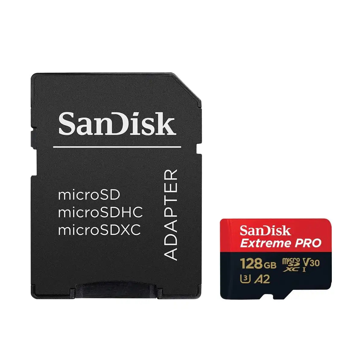 SanDisk Micro SD-XC 64GB Extreme Pro U3 V30 A2 4K R200 W90 1333X W-Adapter SDSQXCD-64G-GN6MA