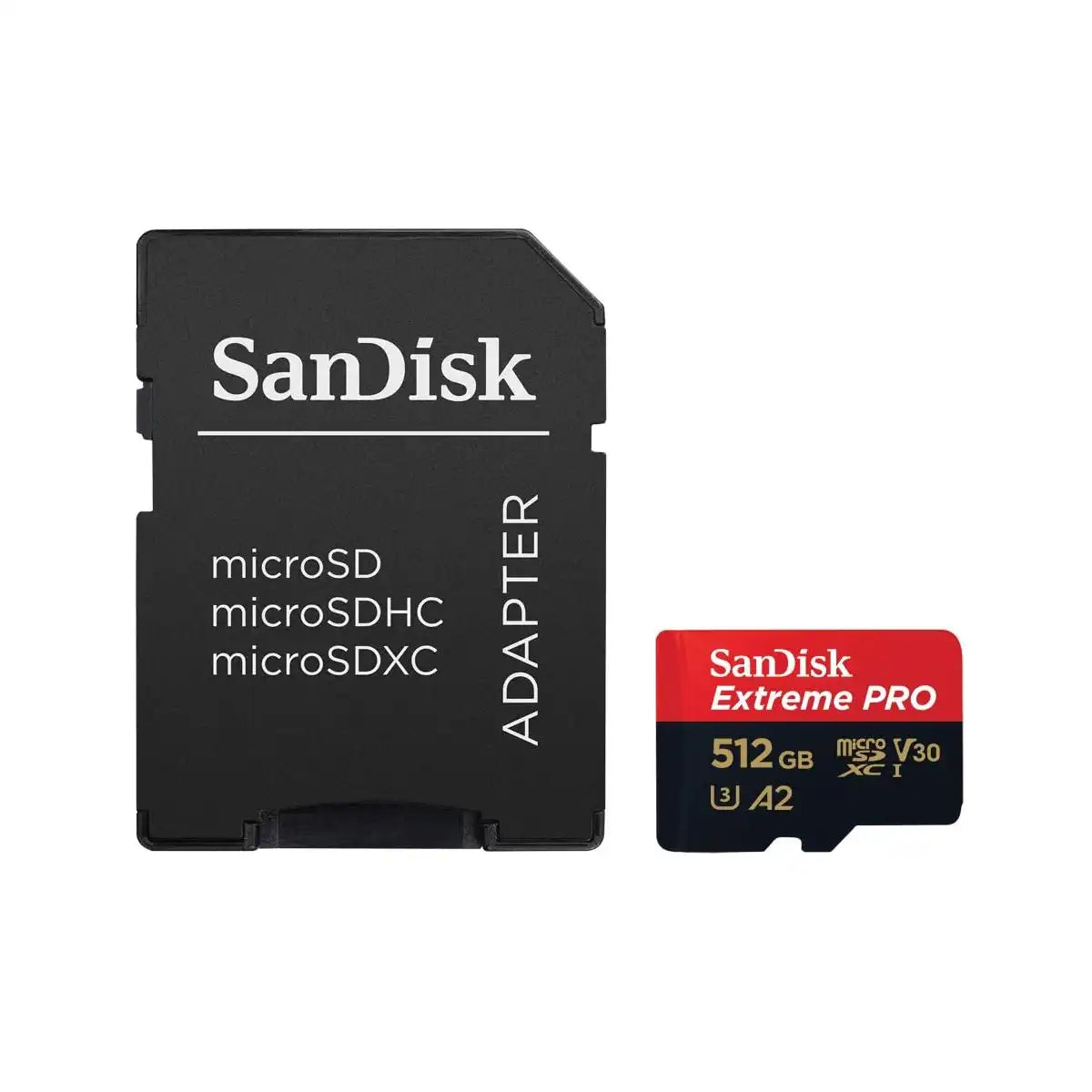 SanDisk Micro SD-XC 64GB Extreme Pro U3 V30 A2 4K R200 W90 1333X W-Adapter SDSQXCD-64G-GN6MA
