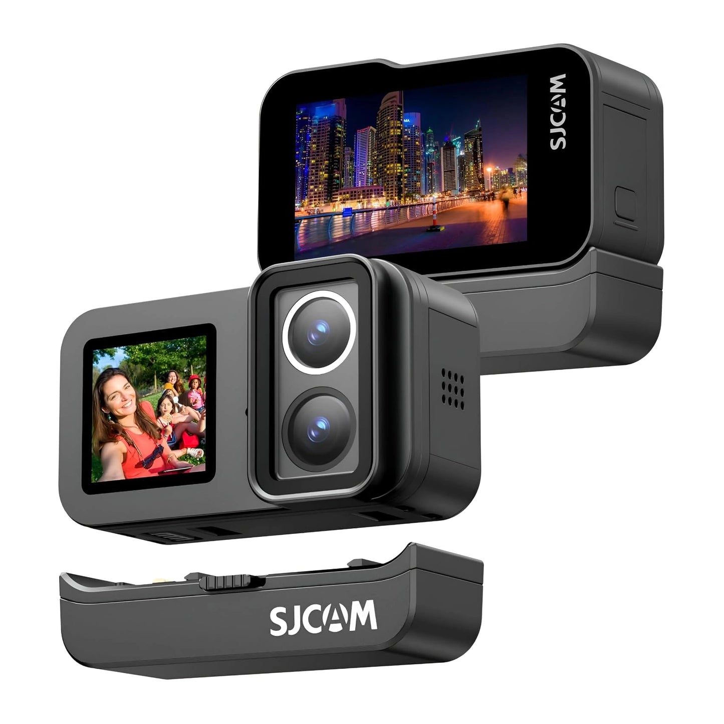 4K Action Camera SJCAM C400 With 3-in-1 Detachable Design, Gyro Stabilization, Rotatable Screen and 7H+ Battery Life