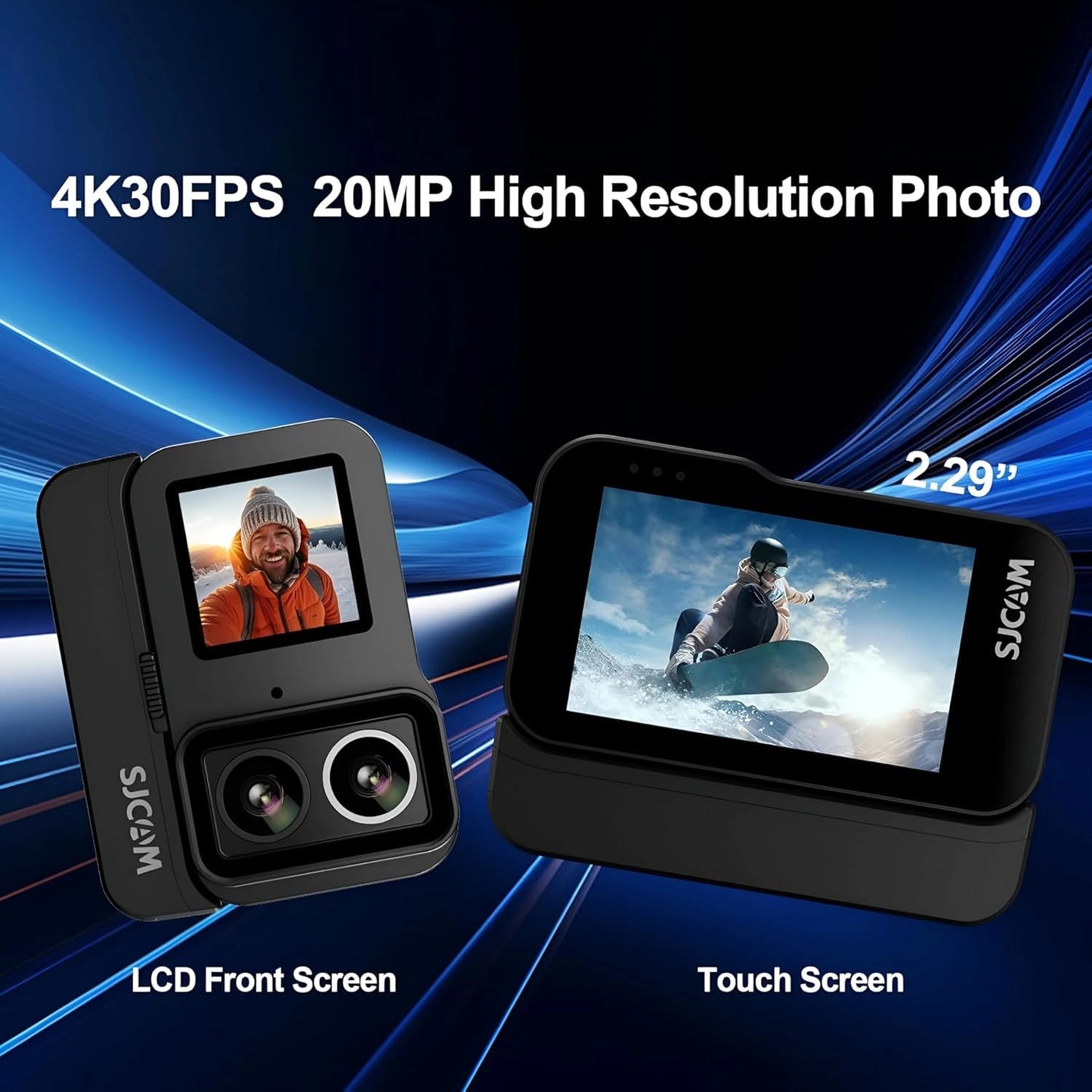 4K Action Camera SJCAM C400 With 3-in-1 Detachable Design, Gyro Stabilization, Rotatable Screen and 7H+ Battery Life