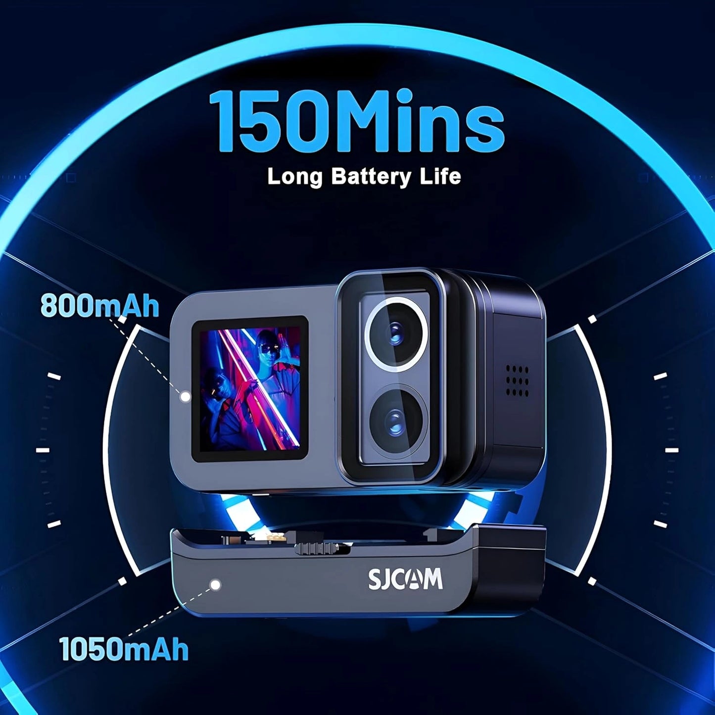 4K Action Camera SJCAM C400 With 3-in-1 Detachable Design, Gyro Stabilization, Rotatable Screen and 7H+ Battery Life