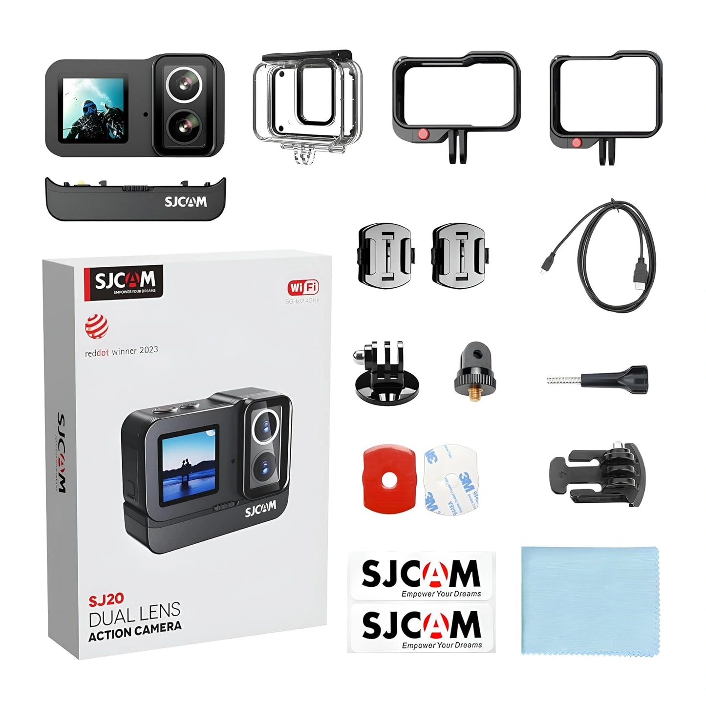 4K Action Camera SJCAM C400 With 3-in-1 Detachable Design, Gyro Stabilization, Rotatable Screen and 7H+ Battery Life