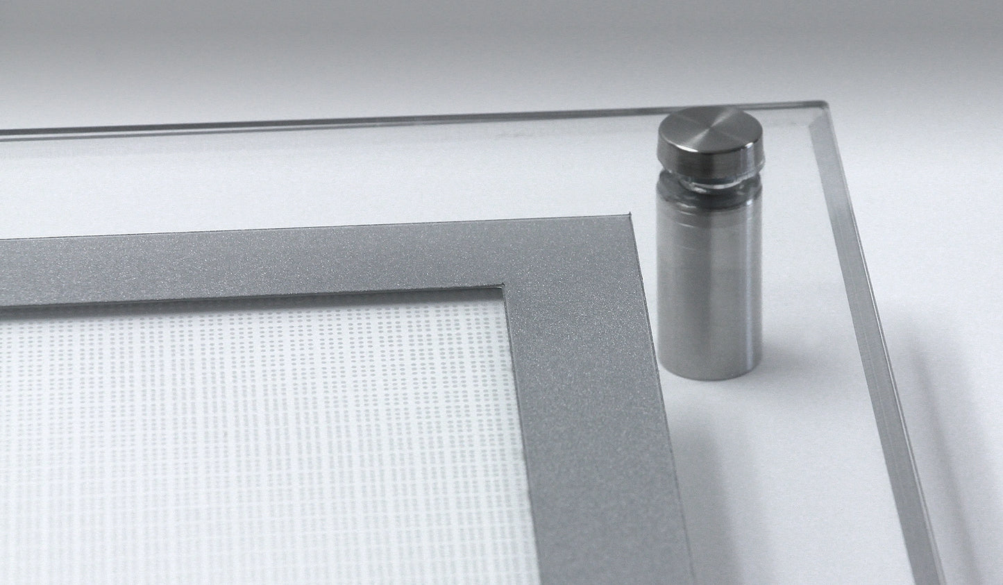 Acrylic Ultra Slim LED Light Box / Photo Frame (Silver Outline) 24 X 59’’