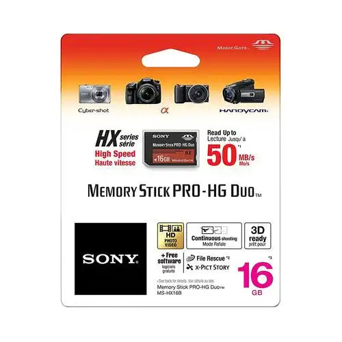 Sony 16GB Memory Stick PRO-HG Duo – High-Speed MagicGate HX, 50MB/s Read