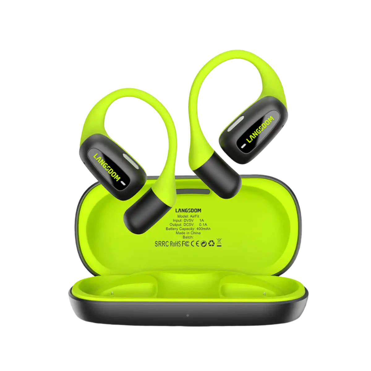 Langsdom Airfit Open-Ear Wireless Earbuds | Touch Control | Waterproof & Ultra-Lightweight - TS15