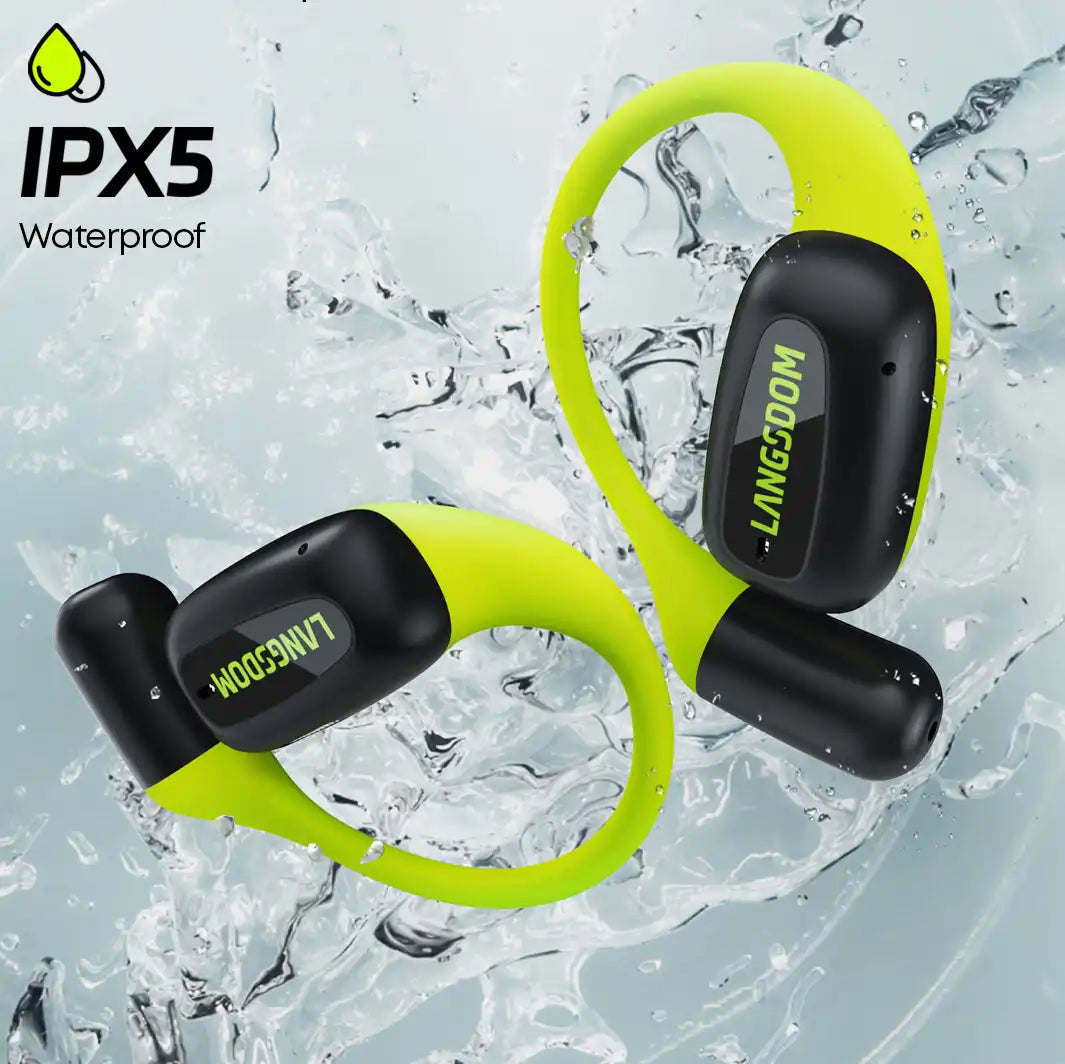 Langsdom Airfit Open-Ear Wireless Earbuds | Touch Control | Waterproof & Ultra-Lightweight - TS15