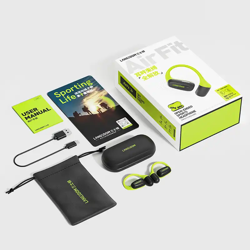 Langsdom Airfit Open-Ear Wireless Earbuds | Touch Control | Waterproof & Ultra-Lightweight - TS15