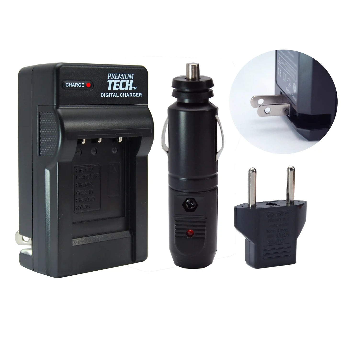 PT-17 Premium-Tech Travel Battery Charger For Nikon EN-EL8