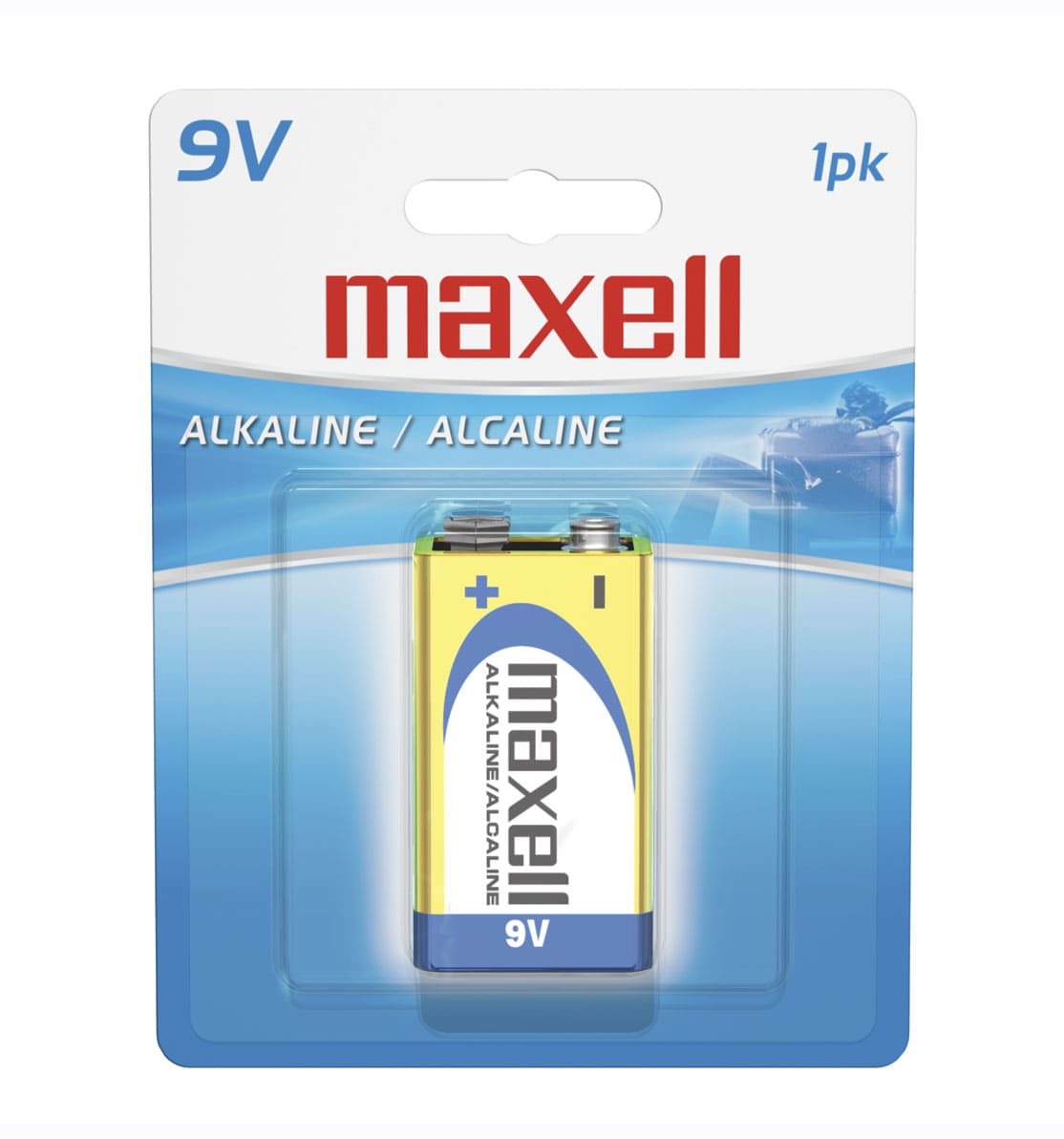 Maxell 721150  Alkaline Batteries 9 Volt - 1 Pack - Proflash