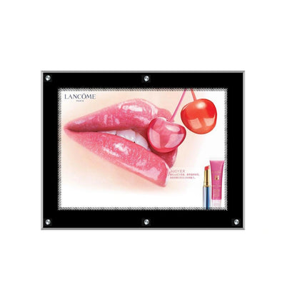 Acrylic Ultra Slim LED Light Box / Photo Frame  (Black Outline) 27,64’’ X 37,36’’