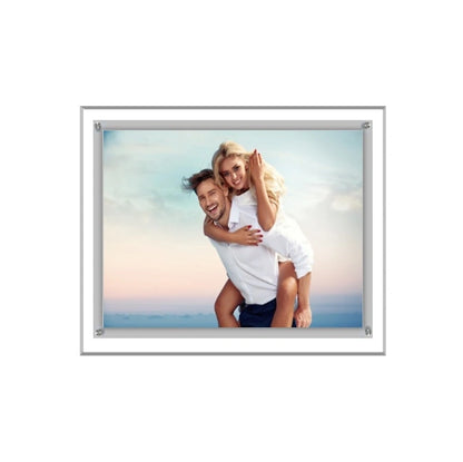 Acrylic Ultra Slim LED Light Box / Photo Frame  (Silver Outline) 6,81’’ X 8,81’’