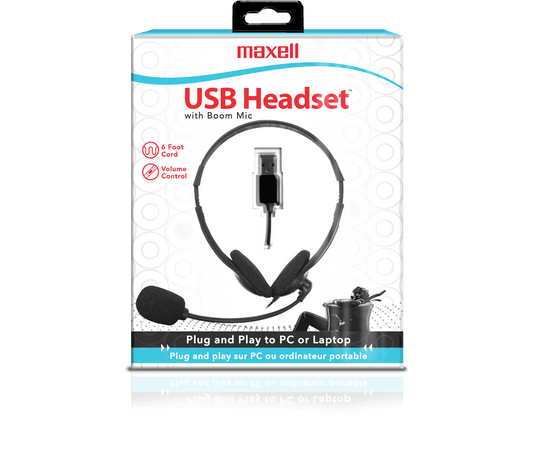 Maxell Stereo Headset Whit Boom USB Connection 199323