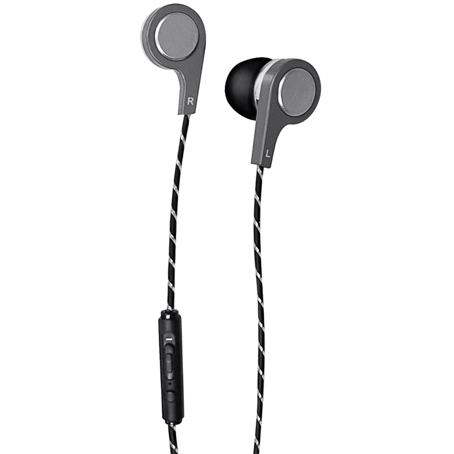 Maxell Bass 13 Metallic In-Ear Earphones with Microphone, Silver Color. - 199600