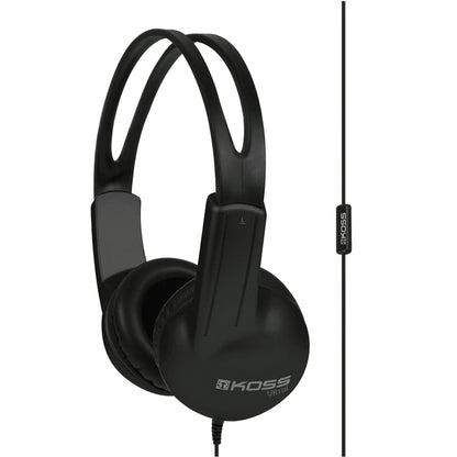 Casque léger Koss UR10i, noir, microphone, prise jack 3,5 mm - 184515