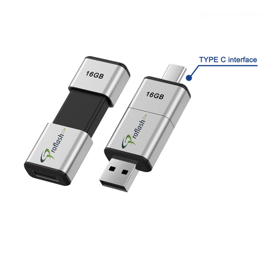 21470 Proflash USB Flash Drive 16 GB Dual USB 2 in 1 USB-A to Type-C