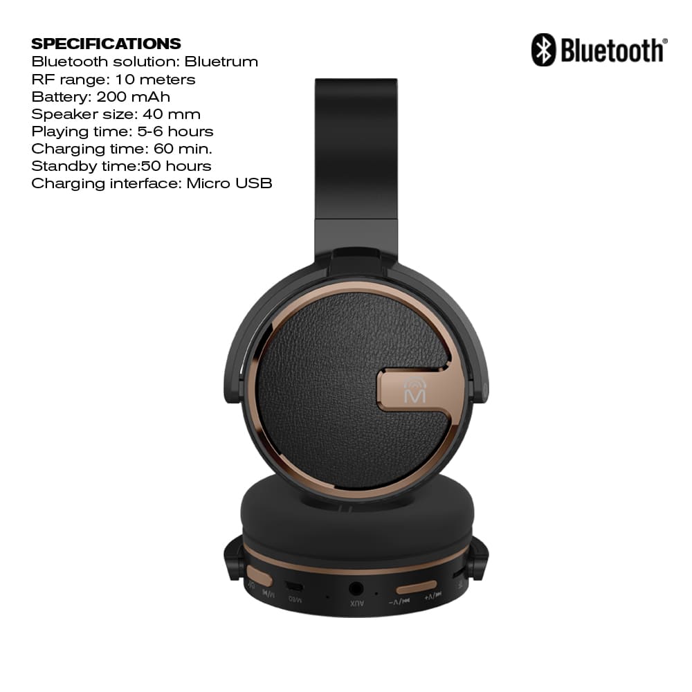 24248 M Series XS5 Wireless Bluetooth Stereo Headphones - Proflash