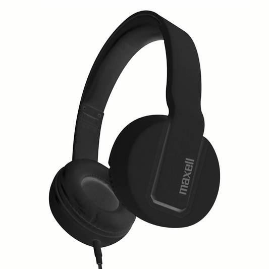 Maxell Solid2 Black Headphones Stereo with Microphone - (290103)