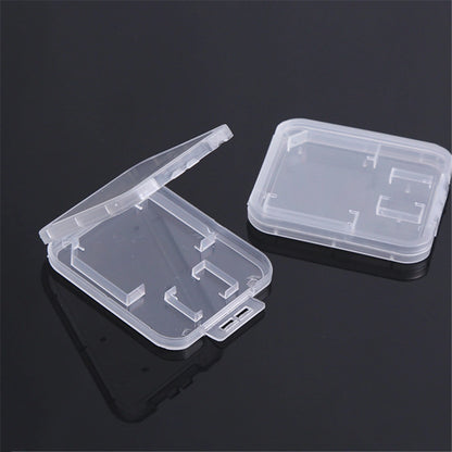 CF SD SDHC Micro-SD Memory Card Cases Protection Plastic Transparent Storage Box