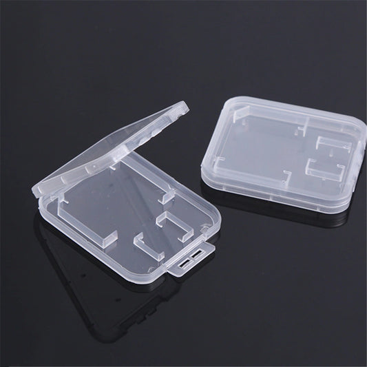 CF SD SDHC Micro-SD Memory Card Cases Protection Plastic Transparent Storage Box