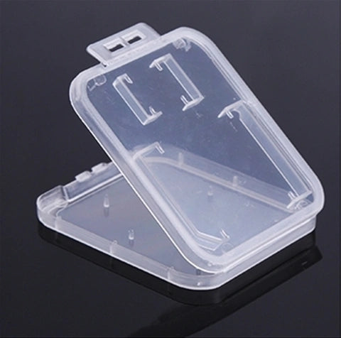 CF SD SDHC Micro-SD Memory Card Cases Protection Plastic Transparent Storage Box