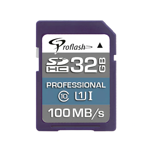 Proflash 32GB SDHC Memory Card – UHS-I, Class 10, 100MB/s