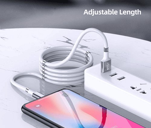 53357 3D Magnetic Charging Cable 6FT Micro USB White - Proflash