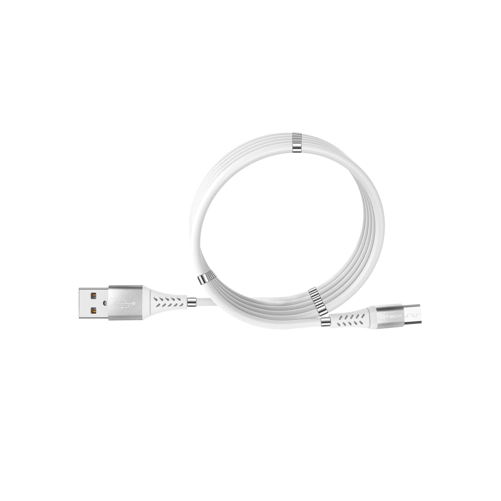 53357 3D Magnetic Charging Cable 6FT Micro USB White - Proflash