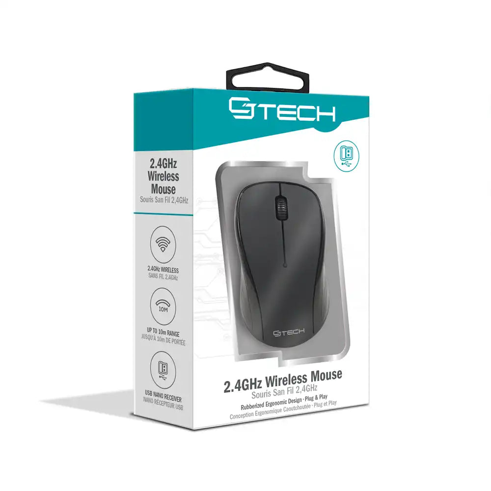 GTECH 2.4GHz Wireless Mouse with Nano Receiver - 53798 – Proflash