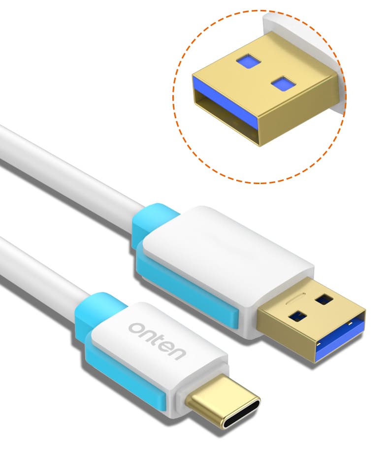 Onten Cable USB A 3.0 Male to USB Type C Male  -  OT-69001-W