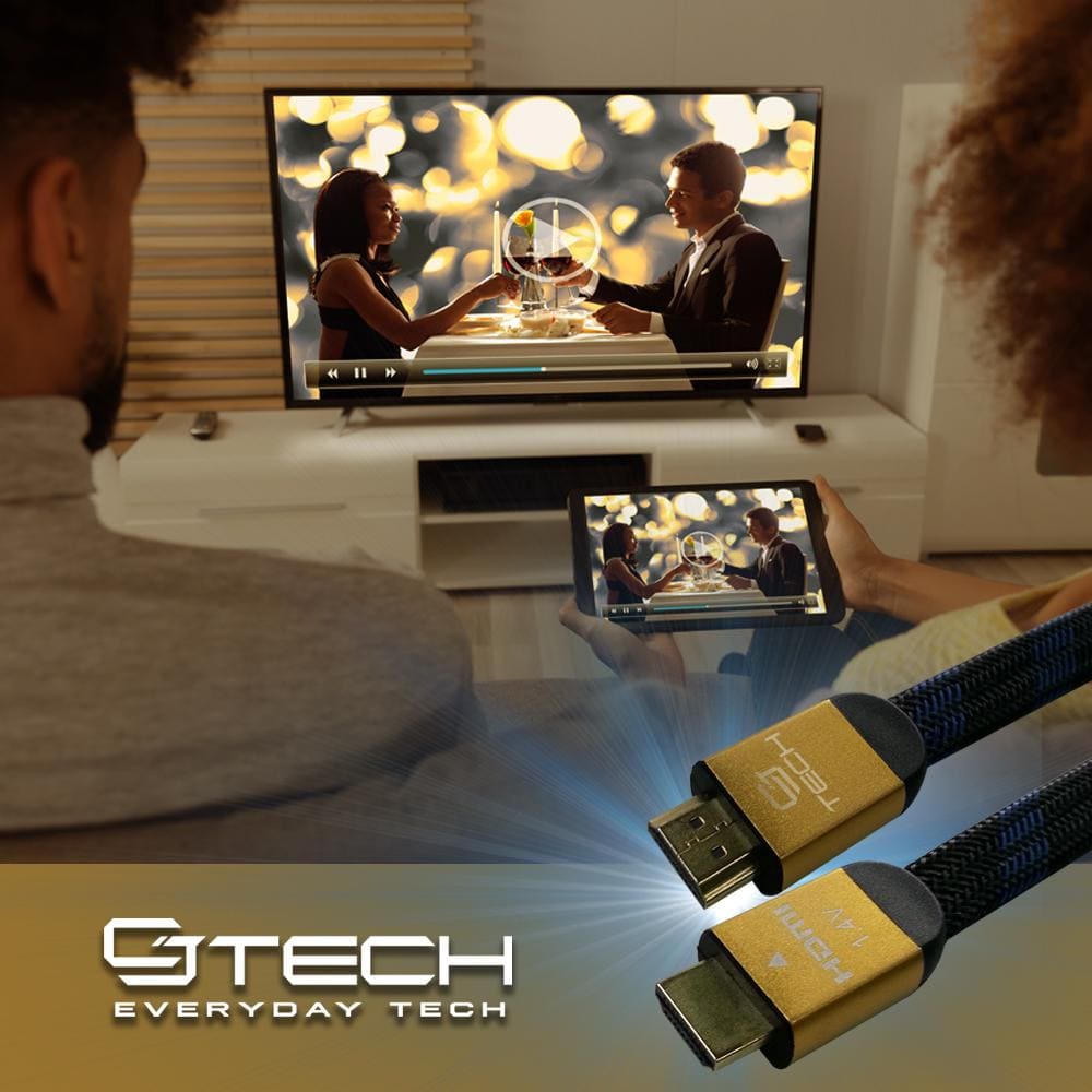 CJ Tech Premium HDMI Cable 6FT 4K 3D Flat 12mm  -  72630