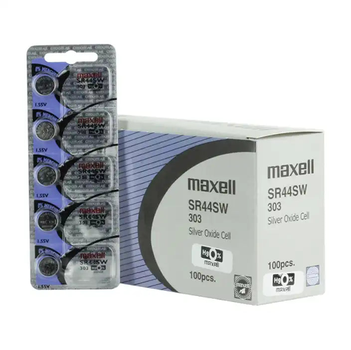 Maxell Watch Battery SR44SW-303 5PCS Tearstrip  ( Pack of 5 Batteries ) - 731051