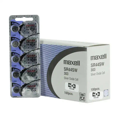 Maxell Watch Battery SR44SW-303 5PCS Tearstrip  ( Pack of 5 Batteries ) - 731051