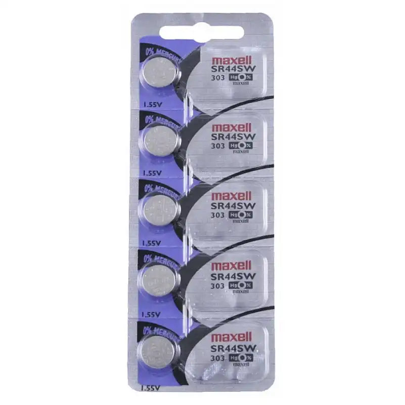 Maxell Watch Battery SR44SW-303 5PCS Tearstrip  ( Pack of 5 Batteries ) - 731051