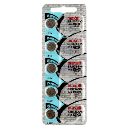 Maxell Watch Battery SR1136SW-344 5PCS Tearstrip  ( Pack of 5 Batteries ) - 732850