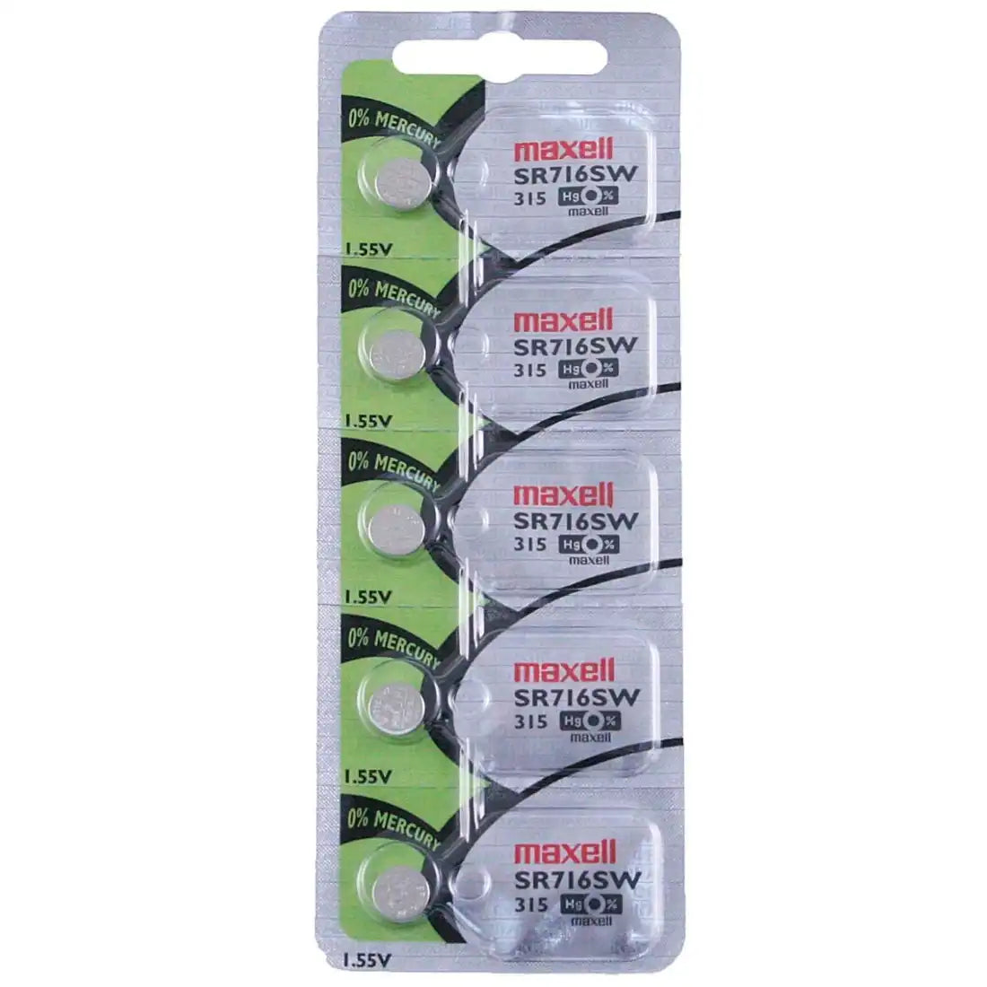 Maxell Watch Battery SR716SW-315 5PCS Tearstrip  ( Pack of 5 Batteries ) - 741850