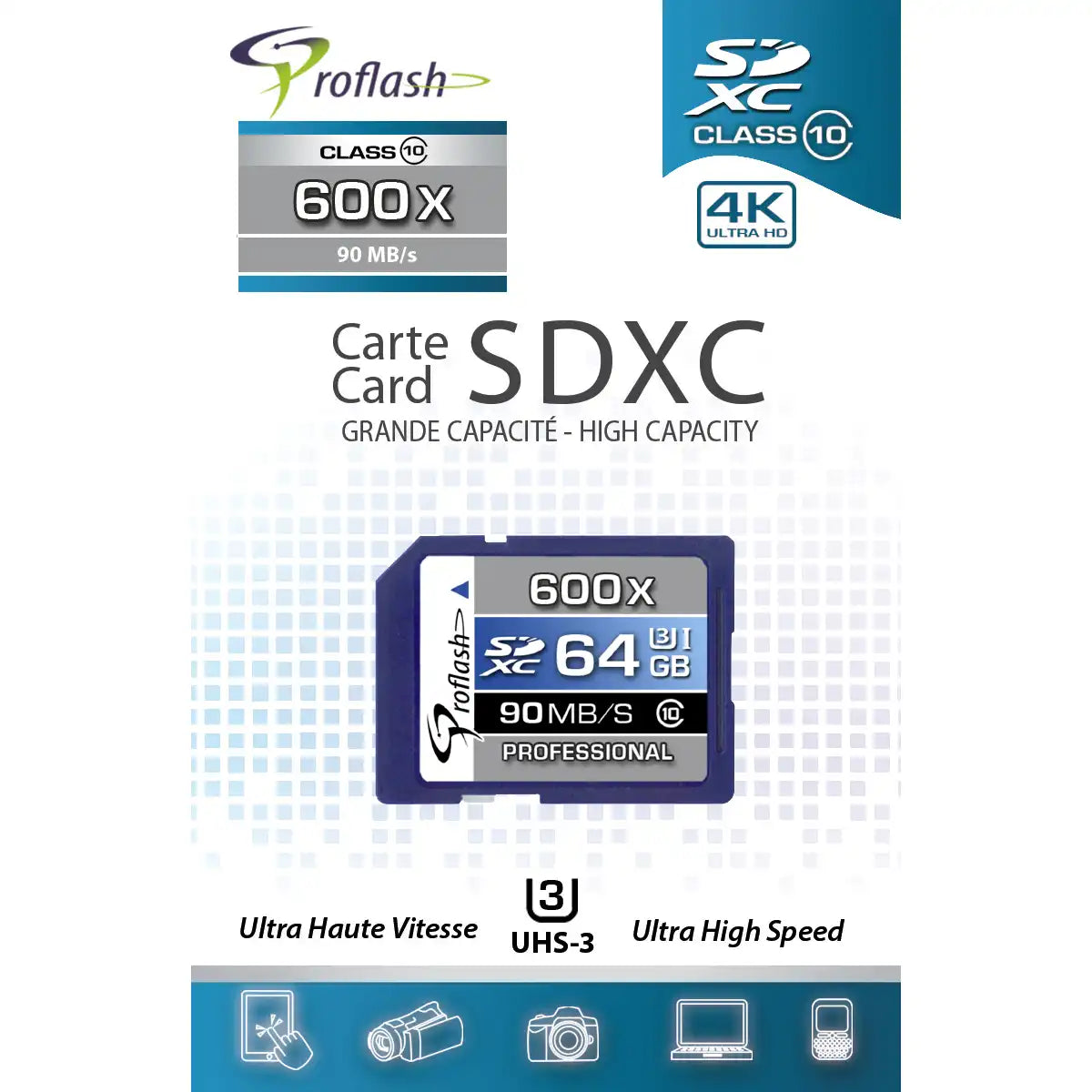 Proflash Memory Card 64GB SDXC Card Class 10 UHS-I U3 4K / 7615
