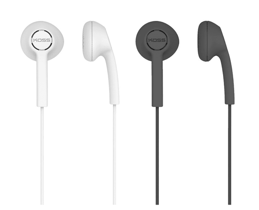 Koss KE7 Earbuds 2 Pack ( White & Black ) With Microphone - 191601 & 192790