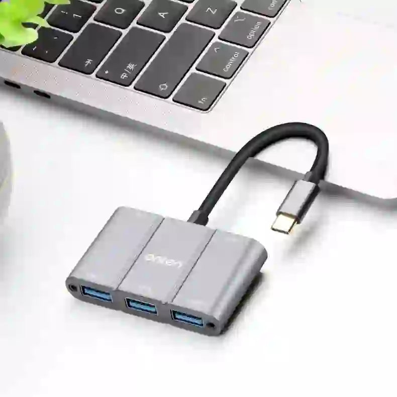 4 Port Multi Function USB 3.0 Hub With Type-C PD Port OTG – Proflash