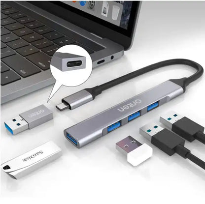 Onten 9701 USB-C To 4-Port USB-A HUB